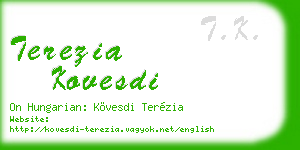 terezia kovesdi business card