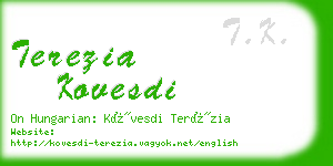 terezia kovesdi business card